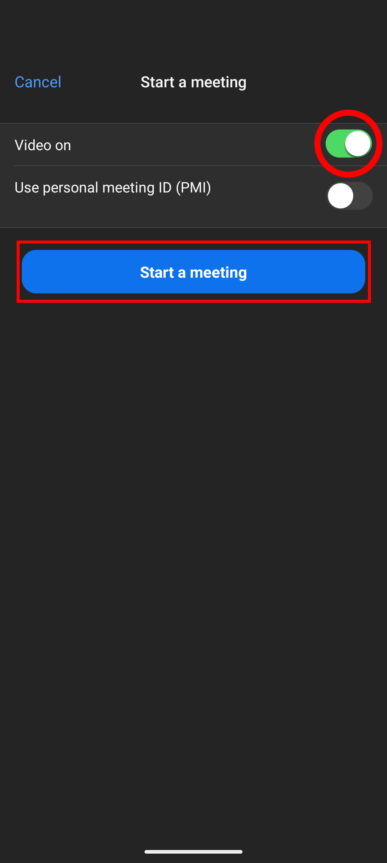 Screenshot highlighting the 